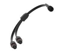 Répartiteur en Y pour lumières extérieures permanentes Govee, câble en forme de Y (1 mâle vers 2 femelles) compatible avec Govee H705A H705B H705C H706A H706B H706C (Noir)