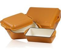 Repas Set de 3 rôtissoires, Sunny Orange, 10,8 litres, 4,8 litres, 1,6 litre, avec rôtissoire en fonte