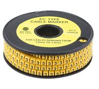 Repère câble, Ø câble 3.6 ? 7.4mm, texte : 3, Noir sur Jaune, Bobine de 500 Unités