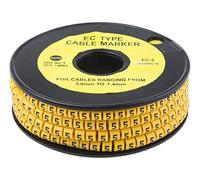 Repère câble, Ø câble 3.6 ? 7.4mm, texte : 5, Noir sur Jaune, Bobine de 500 Unités