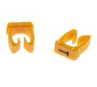 Repère câble Clipsable, texte : A ? M, Noir sur Jaune, Paquet de 195 Unités