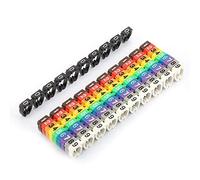Repere Fil Electrique 100/150 Pièces 1.5/2.5/4/6mm² Marqueur de Numérotation de Fil Numéro Numérique Marqueurs de Fil de Tube étiquette Marqueur de Câble de Tube(100PCS -2.5MM 2.5 carré)