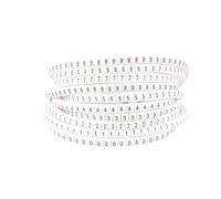 Repere fil electrique 500 pièces EC-0/1/2/3 marqueur de fil de câble 0 à 9 for la taille de câble 1.5/2.5/4.0/6.0 mm² marqueurs de câble de tube de numéro coloré marquage d'étiquette(EC-0(500PCS)white