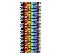 Repere Fil Electrique, Numéro de Fil, Clips de Câble Colorés, Numérique 0-9 Numéros de Fil Autocollants Marqueur de Câble, Jeu de Marqueurs de Câble de Tube pour Marqueurs de Câble (150pcs 1.5mm²)
