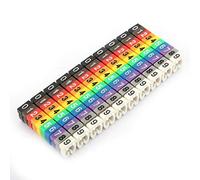 Repere fil electrique, Repere cable, Numéro de fil, Sangles de câbles électriques, Tubes Numérotés Colorés, Étiquette de tube Jeu de marqueurs de câble pour marqueurs de câble (100PCS KCM-4 MM²)