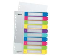 Répertoire Leitz 1243 WOW, plastique, grande largeur, chiffres 1-10, pack de 10