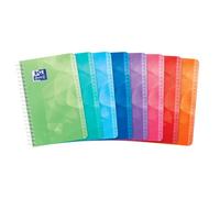 Répertoire Oxford Lagoon 11x17cm petits carreaux 5mm 100 pages reliure spirale couverture polypro coloris assortis
