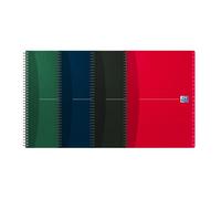 Répertoire Oxford office Essentials A4 ligné 7mm 180 pages reliure spirale couverture carte coloris assortis