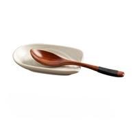Repose Cuillère Cuisine en Céramique,Support pour Ustensiles de Cuisine,Porte-Cuillère pour Spatules,Pinces,Lavable au lave-vaisselle, Cuillères à Café ou Ustensiles,Cuisinière et Comptoir(Blanc,13cm)