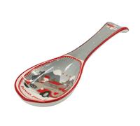 Repose-Cuillère Décoratif de Noël "Amis pour la Vie", 23,5 cm, Motif Voiture et Montagne, Rouge et Gris
