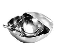 Repose-cuillère en acier inoxydable - 12 x 11 x 4 cm | Porte-ustensiles de cuisine | Support cuillère en acier inoxydable 304 et porte-ustensiles de cuisine multifonction, pour camping-car, café