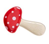 Repose-cuillère en céramique en forme de champignon (1 pièce) - Accessoire de cuisine pour cuillères à soupe, cuillères à café et baguettes.