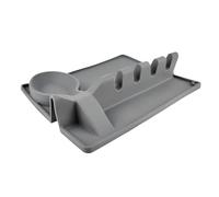 Repose-cuillère en silicone - Coussin anti-gouttes pour repose-ustensiles de cuisine de 22 x 18 x 4,5 cm | Support pour ustensiles de cuisine résistant à la chaleur | Support pour cuillère pour poêle