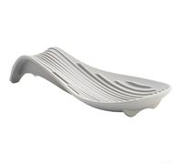 Repose-cuillère en silicone résistant à la chaleur conçu pour une utilisation répétée dans des environnements de cuisson actifs et un entretien facile (gris clair)