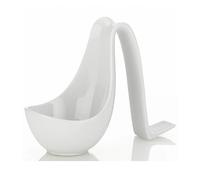 Kela Repose-cuillère 351748 – Acier inoxydable, blanc, 20 x 10 x 10 cm