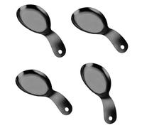 Repose-cuillère polyvalent en acier inoxydable, 4 pièces, de louche à spatule antidérapant, parfait pour la maison et le Restaurant, passe lave-vaisselle