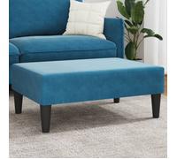 vidaXL Repose-pied 379556 velours 77x55x31 cm Bleu