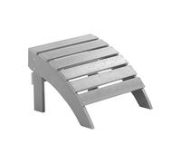 Repose-pied Confortable pour Fauteuil Bas de Jardin Effet Bois Gris Clair Résitant pour Jardin ou Terrasse Style Rustique et Campagne Beliani