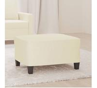 vidaXL Repose-pied Pouf Tabouret 349356 70x55x41 cm Similicuir Crème