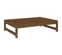 Repose-pied de jardin 120x80 cm marron miel bois de pin massif