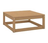 Repose-pied de jardin 70x70x30cm marron miel bois de pin solide