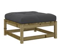 Repose-pied de jardin avec coussin bois de pin imprégné