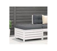 vidaXL Tabouret de jardin Blanc 62x63,5x32 cm Pin massif