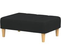 Repose-pied en tissu - Pouf banc coffre - Assise confortable - Structure solide et stable - 77x55x31 cm - Noir