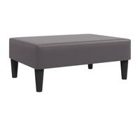 Repose-pied gris 77x55x31 cm similicuir