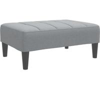 Repose-pied gris clair 77x55x31 cm tissu