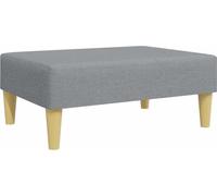 Repose-pied gris clair 77x55x31 cm tissu