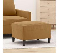 VIDAXL Repose-pied - Marron velours
