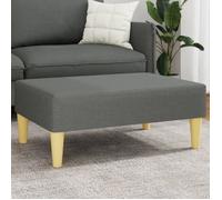 vidaXL Repose-pied 379554 Tissu 77 x 55 x 31 cm Gris foncé