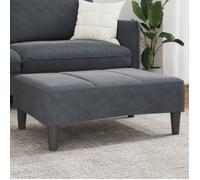 vidaXL Repose-pied velours 77 x 55 x 31 cm Gris foncé