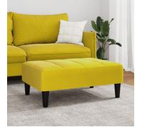 vidaXL Repose-pied Tabouret 77×55×31 cm Velours Jaune