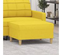 Repose-Pied Jaune Clair 70x55x41 cm en Tissu Respirant, Tabouret Confortable et Stable avec Cadre en contreplaqué Robuste, Design Moderne pour Reposer Vos Pieds ou siège