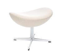 Repose-pied L'Oeuf/Egg™ étoffe satin polished aluminium base