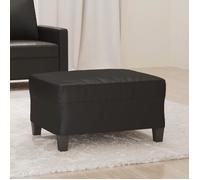 vidaXL Repose-pied pouf en similicuir 70x55x41 cm noir