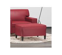 Repose-pied Pouf de Chambre à Coucher Tabouret de Canapé Meuble de Salle de Séjour Maison Intérieur Rouge Bordeaux 70x55x41 cm Similicuir
