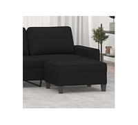 vidaXL Repose-pied 70x55x41 cm – Noir – Tissu microfibre
