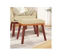 vidaXL Repose-pied Pouf de Salon Tabouret de Canapé Meuble de Salle de Séjour Tabouret de Salon Crème 45x29,5x35 cm Tissu et Similicuir 341481 Crème G