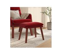 Repose-pied Pouf de Salon Tabouret de Canapé Meuble de Salle de Séjour Tabouret de Salon Intérieur Rouge Bordeaux 45x29,5x35 cm Velours