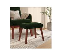 Repose-pied Pouf de Salon Tabouret de Canapé Meuble de Salle de Séjour Tabouret de Salon Intérieur Vert Foncé 45x29,5x35 cm Velours 341470