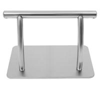 Repose-pied pour fauteuil de coiffure - Repose-pied / pédale pour salon, bureau et domicile - Acier inoxydable 201 et fonte - 30 x 18 cm - Montage requis - Argenté