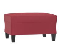 Repose-pied Rouge bordeaux 70x55x41 cm Similicuir