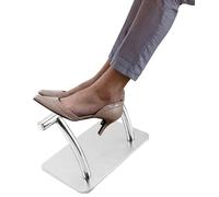 Repose-pied salon coiffure - Acier inoxydable - 34 x 29 cm - Mobile - Pour salon et institut de beauté