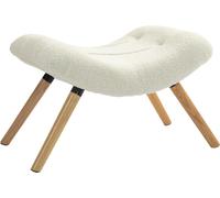 Repose pied salon ottoman pouf salon tabouret de canapšŠ en tissu avec pieds en bois de hšºtre, siššge rembourršŠ, crššme