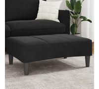 Vidaxl Repose-Pied Noir 77x55x31 Cm Velours Noir
