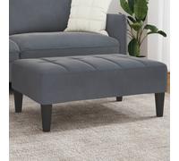 vidaXL Repose-pied en velours 77 x 55 x 31 cm gris foncé
