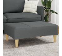 vidaXL Repose-pied gris foncé 77x55x31 cm tissu